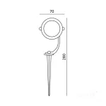 Garden lamp BLAKE UNO 1xGU10 IP65 black Kobi KOBI-004480 KOBI
