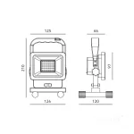 Kobi LED-reflektor, 110°, IP54, 20 W, Természetes fehér, fekete KOBI-004484 KOBI