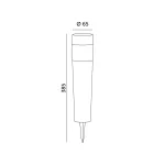 Solar bollard lamp LED AURORA ROUND 4000K IP44 LED2B KOBI-004503 KOBI