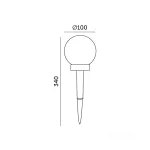 Solar bollard lamp LED SPHERE G2 10cm 4000K IP44 LED2B KOBI-004512 KOBI