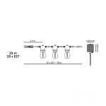 Solar garland LED STARLIGHT NEO 20m 20x0,042W E27 LED2B KOBI-004523 KOBI