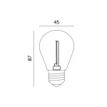LED bulb ST45 1W E27 2700K abmer LED2B KOBI-004609 KOBI