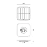 Park light Solar LED SOLSUMI SQUARE 25W 3CCT IP54 Kobi Premium KOBI-004612 KOBI