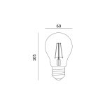 LED filament bulb FGS 10W E27 3000K milky Kobi KOBI-004625 KOBI
