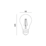LED filament bulb FGS 10W E27 4000K milky Kobi KOBI-004626 KOBI