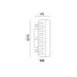 LED bulb GX53 5W 3000K Kobi KOBI-004666 SpectrumLED
