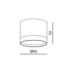 Downlight OH12 S 1xGX53 white Kobi KOBI-004685 KOBI