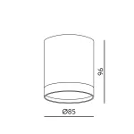 Downlight OH12 1xGX53 black Kobi KOBI-004688 KOBI