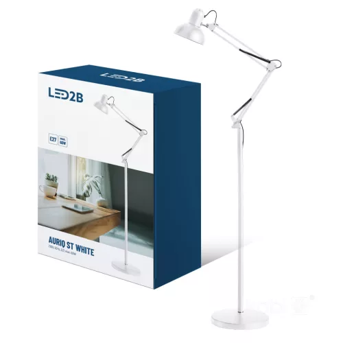 Floor lamp AURIQ ST 1xE27 white LED2B