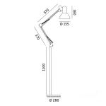 Floor lamp AURIQ ST 1xE27 white LED2B