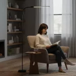 Floor lamp TEILO 2 14W 3CCT black LED2B