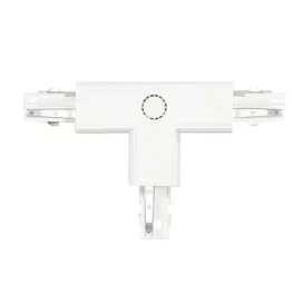 Connector for 3-circuit track T LEFT white Kobi