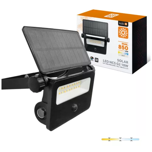 Solar floodlight LED NCS G2 10W 3CCT IP54 Kobi