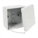 KOPOS Kötődoboz IP65 88x88mm világosszürke, halogénmentes PP (fedél), PE (test) 003.CS.K_KB