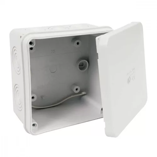 KOPOS Kötődoboz IP65 103x103mm világosszürke, halogénmentes PP (fedél), PE (test) 005.CS.K_KB