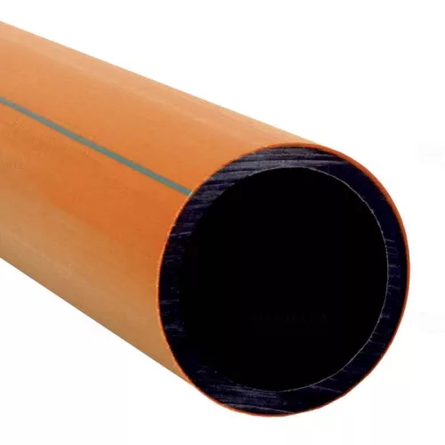 KOPOS Optikai kábelvédőcső 750N narancssárga-fekete, halogénmentes PVC 06040_ARGS1