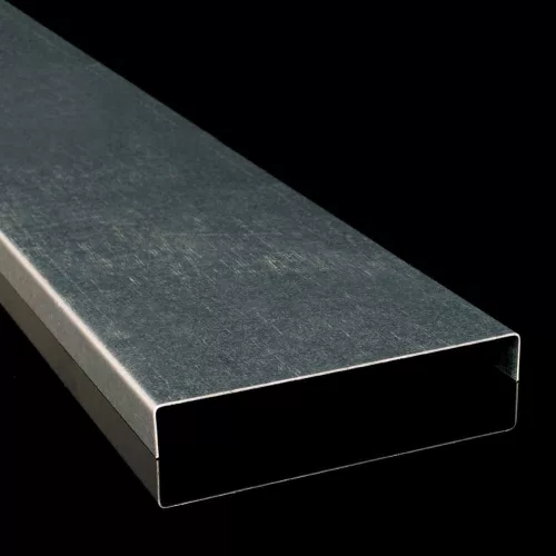 KOPOS Kábeltálca fedél rozsdamentes acél 125x50-100mm kábeltálcához, Rozsdamentes acél AISI 304, (2m/szál), NIXV 125_IX