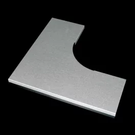   KOPOS 90°-os süllyedő idom fedél rozsdamentes acél 125x90mm kábeltálcához, Rozsdamentes acél AISI 304, NIXVO 90X125_IX