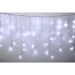 HOME KSFW200WH sorolható fényfüggöny, 4 méter, 200db hidegfehér LED, fehér vezeték, kül- és beltéri kivitel