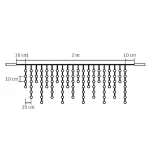 LED-es sorolható jégcsap fényfüggöny, KSF_100_WH
