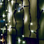 Home KSF 204/WH LED-es fényfüggöny, 2x2 m / 204 db hidegfehér LED, állófényű, fekete vezeték, sorolható, kül- és beltéri kivitel, KSF_204_WH