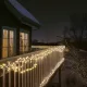 HOME KSIW100WW sorolható fényfüzér, 10 méter , 100db melegfehér LED, fehér vezeték, kül- és beltéri kivitel