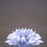 HOME KSIW200WH sorolható fényfüzér, 20 méter , 200db hidegfehér LED, fehér vezeték, kül- és beltéri kivitel