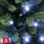 Home KSI 100/WH LED-es fényfüzér, 10 m / 100 db hidegfehér LED, állófényű, fekete vezeték, kül- és beltéri kivitel, KSI_100_WH