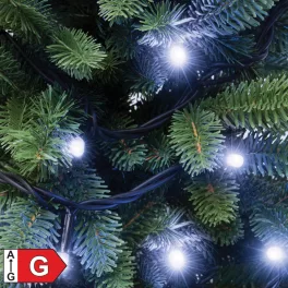   Home KSI 100/WH LED-es fényfüzér, 10 m / 100 db hidegfehér LED, állófényű, fekete vezeték, kül- és beltéri kivitel, KSI_100_WH