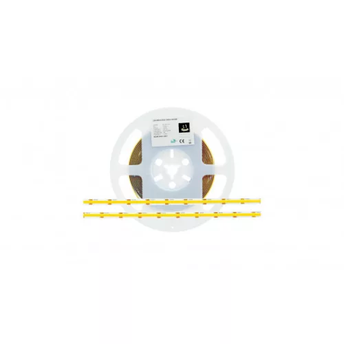 LED-szalag, COB, 2400 LED, 12 V, 10 W/m, IP20, meleg fehér, kiszerelés (5 méter)