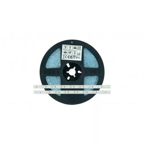 LED-szalag, SMD 2835, 120 LED/m, 12 V, 9,6 W/m, IP65, meleg fehér, kiszerelés (5 méter)