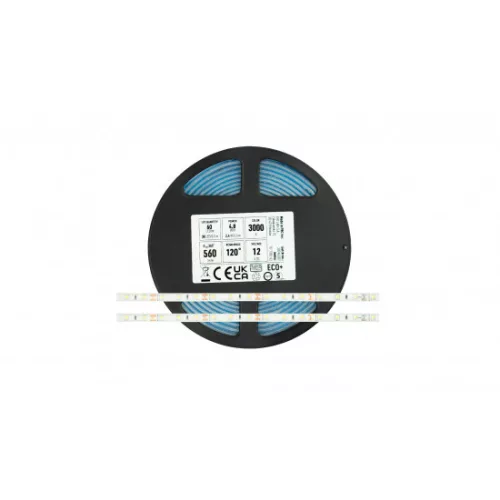 LED-szalag, SMD 2835, 60 LED/m, 12 V, 4,8 W/m, IP65, meleg fehér, kiszerelés (5 méter)
