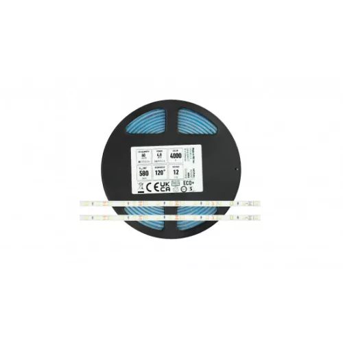 LED-szalag, SMD 2835, 60 LED/m, 12 V, 4,8 W/m, IP65, természetes fehér, kiszerelés (5 méter)