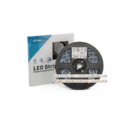 LED-szalag, SMD 5050, 60 LED/m, 12 V, 12 W/m, IP20, Szabályozható színhőmérséklet, 5 év garancia, kiszerelés (5 méter)