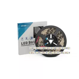   LED-szalag, SMD 5050, 60 LED/m, 12 V, 12 W/m, IP65, meleg fehér, 3 év garancia, kiszerelés (5 méter)