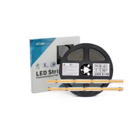   LED-szalag, COB, 528 LED/m, 24 V, 10 W/m, IP20, természetes fehér, 5 év garancia, kiszerelés (5 méter)