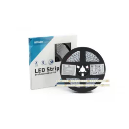   LED-szalag, SMD 2835, 144 LED/m, 24 V, 5,5 W/m, IP20, természetes fehér, 5 év garancia, kiszerelés (5 méter)