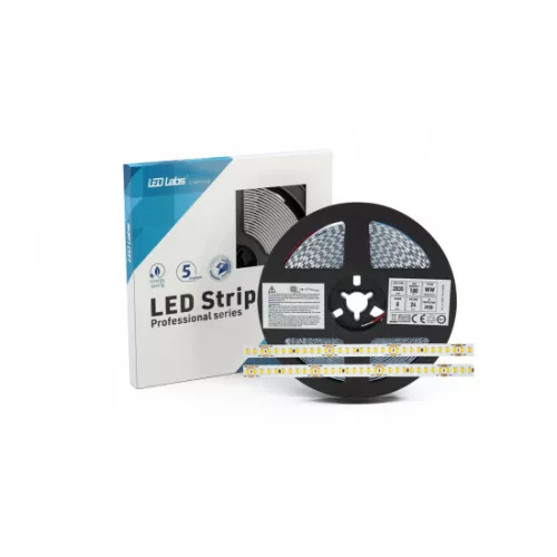 LED-szalag, SMD 2835, 180 LED/m, 24 V, 8 W/m, IP20, természetes fehér, 5 év garancia, kiszerelés (5 méter)