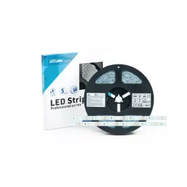   LED-szalag, SMD 2835, 60 LED/m, 12 V, 4,8 W/m, IP65, hideg fehér, 3 év garancia, kiszerelés (5 méter)