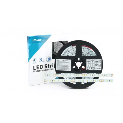 LED-szalag, SMD 2835, 70 LED/m, 24 V, 6 W/m, IP20, meleg fehér, 5 év garancia, kiszerelés (5 méter)