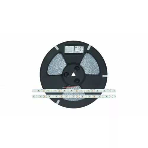 LED-szalag, SMD 2835, 140 LED/m, 24 V, 12 W/m, IP20, meleg fehér, 5 év garancia, kiszerelés (25 méter)