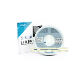   LED-szalag, COB, 528 LED/m, 24 V, 15 W/m, IP20, hideg fehér, 5 év garancia, kiszerelés (5 méter)