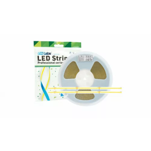LED-szalag, COB, 1600 LED, 24 V, 8 W/m, IP20, meleg fehér, 3 év garancia, kiszerelés 25 méter)