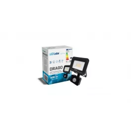   DRAGO mozgásérzékelős LED-reflektor, 90°, IP44, 20 W, Természetes fehér, fekete LAB-17-0000-11 LED Labs