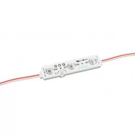   LED-modul, SMD 2835, 3 LED, 12 V DC, 0,72 W/m, IP68, zöld, 5 év garancia