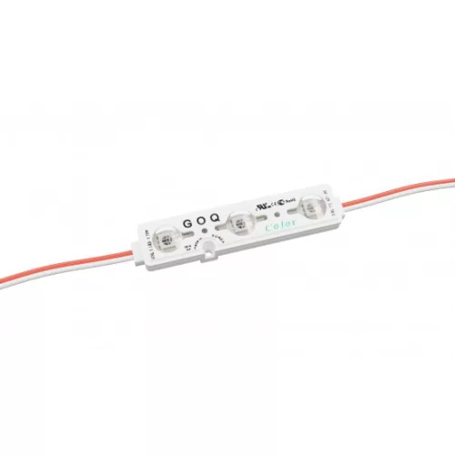 LED-modul, SMD 2835, 3 LED, 12 V DC, 0,72 W/m, IP68, zöld, 5 év garancia