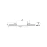Ceiling lighting point fitting GIRO glass round - transparent LAB-20-0000-20 LED Labs