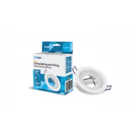   Ceiling lighting point fitting LUCA cast round adjustable matt white LAB-20-0000-93 LED Labs
