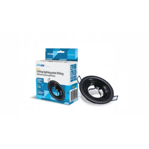 Ceiling lighting point fitting LUCA cast round adjustable matt black LAB-20-0000-94 LED Labs