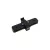 Connector for 1f busbars, straight, black
